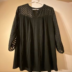 Black Woven Top